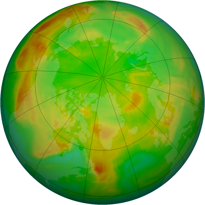 Arctic ozone map for 16 June 1981